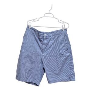 Dunning Seersucker Golf Shorts Men’s 36 Blue Coolmax Performance